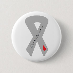 Diabetes-Bewusstseins-Band-Button Button