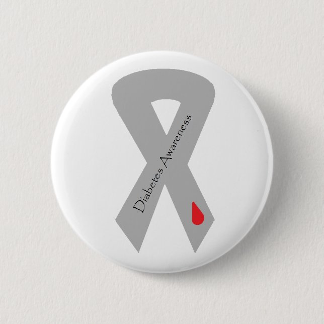 Diabetes-Bewusstseins-Band-Button Button (Vorderseite)