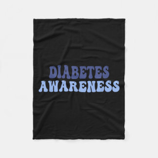 Diabetes-Bewusstseins-Kunstwerk Blaues Band Fleecedecke