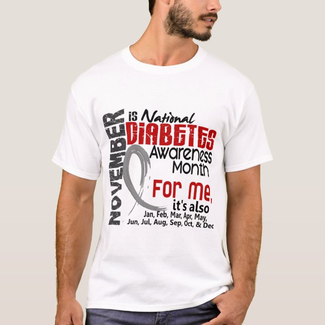 Diabetes-Bewusstseins-Monat jeder Monat für MICH T-Shirt (Vorderseite)