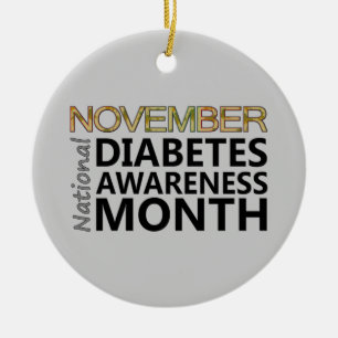 Diabetes-Bewusstseins-Monat Stütznovembers Keramik Ornament