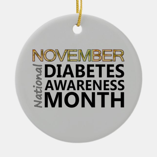 Diabetes-Bewusstseins-Monat Stütznovembers Keramik Ornament (Vorne)