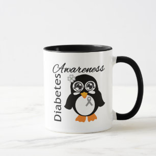 Diabetes-Bewusstseins-Pinguin Tasse