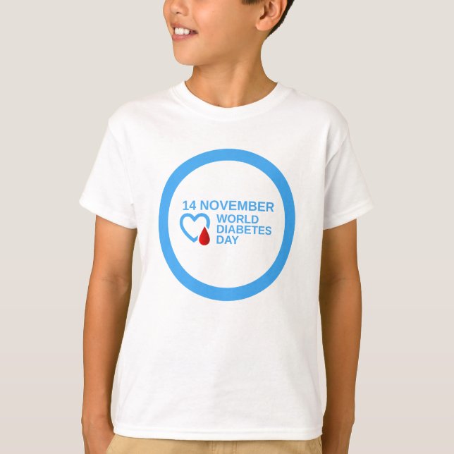 Diabetes-Bewusstseins-Weltdiabetes-Tag am 14. T-Shirt (Vorderseite)