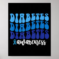 Diabetes-Bewusstseinsgrafik Blaues Band