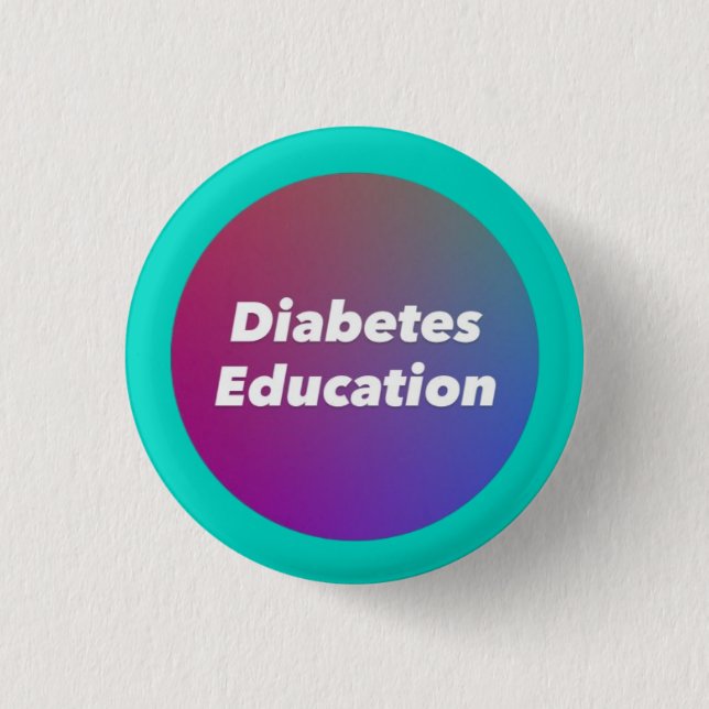"Diabetes-Bildung" Kleiner Button  (Vorderseite)
