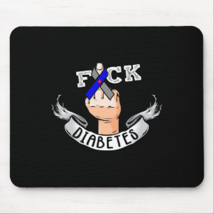Diabetes Blue Ribbon Diabetiker Typ 1 Bewusstsein  Mousepad