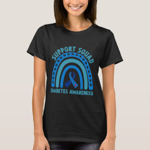 Diabetes Blue Support Squad Diabetes Bewusstsein T-Shirt