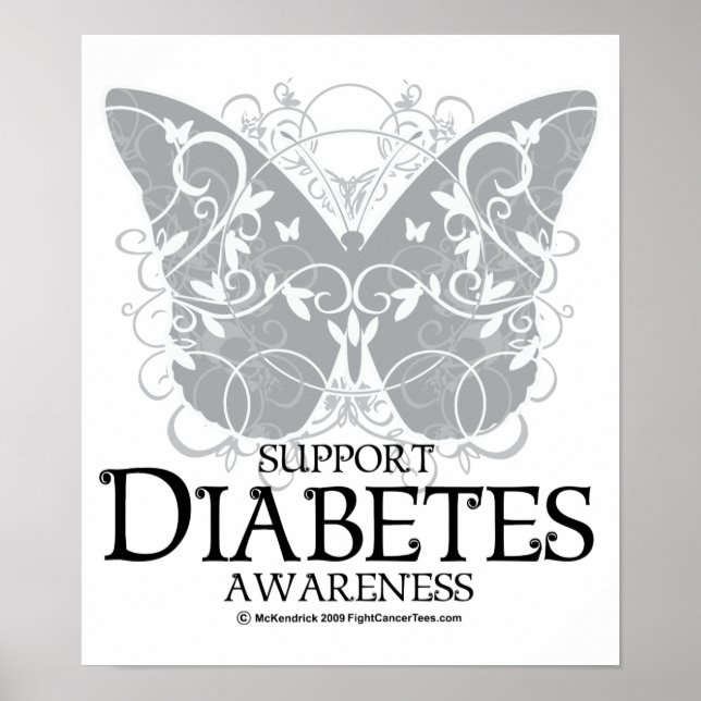 Diabetes Butterfly Poster (Vorne)