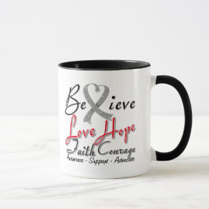 Diabetes glauben Herz-Collage Tasse