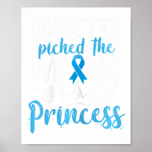 Diabetes hat die falsche Prinzessin Diabetes Aware Poster