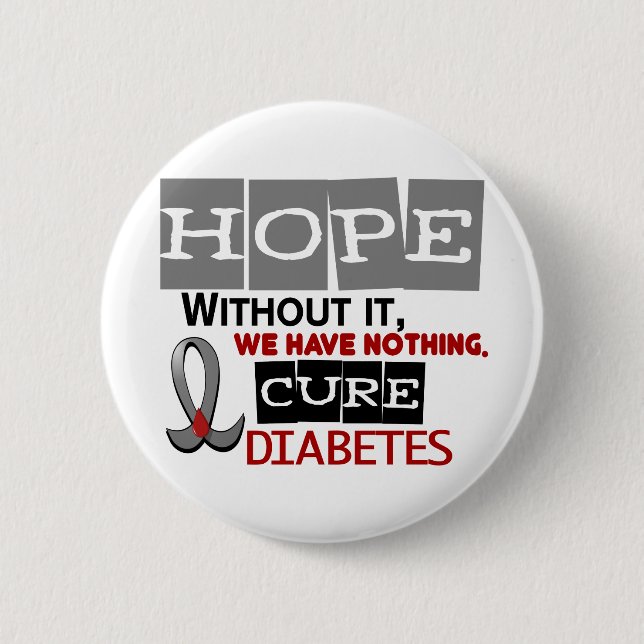 Diabetes HOFFNUNG 2 Button (Vorderseite)