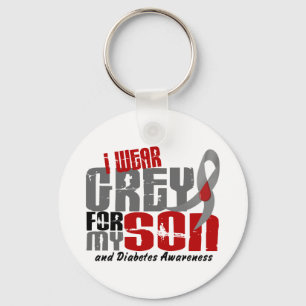 Diabetes I ABNUTZUNGS-GRAU FÜR MEINEN SOHN 6,2 Schlüsselanhänger