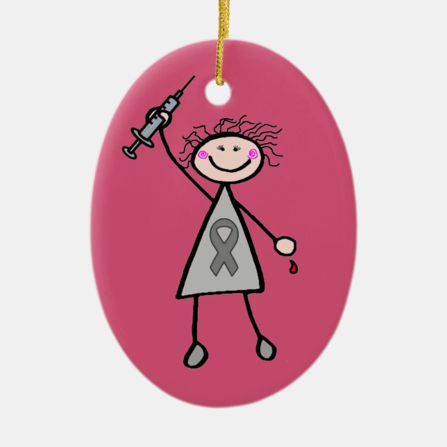 Diabetes-Insulin-Superheld-Mädchen Keramikornament (Vorne)
