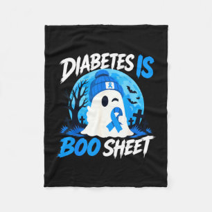 Diabetes ist Boo-Blatt lustiger Halloween-Diabetes Fleecedecke