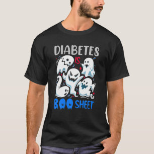 Diabetes ist ein boomfähiges Blatt blau und graues T-Shirt