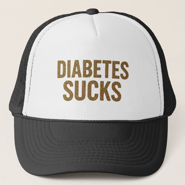 Diabetes ist scheiße Cap. Truckerkappe (Vorderseite)