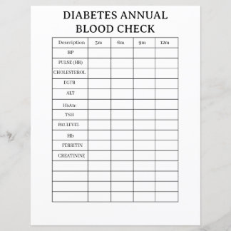 DIABETES-JÄHRLICHER BLUTCHECK-VERFOLGER