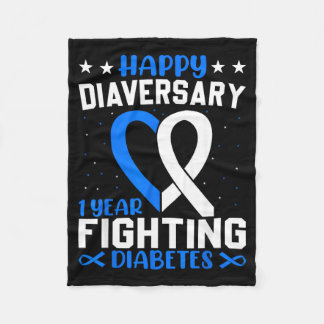 Diabetes Krieger - Frohes Diaversary Diabetes Fleecedecke