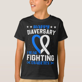 Diabetes Krieger - Frohes Diaversary Diabetes T-Shirt