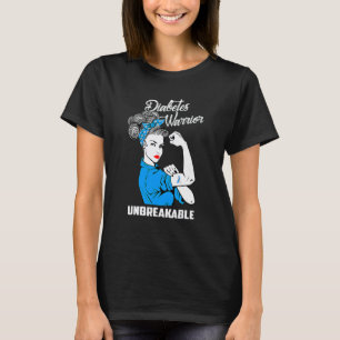 Diabetes Krieger Unzerbrechliches Diabetes-Bewusst T-Shirt