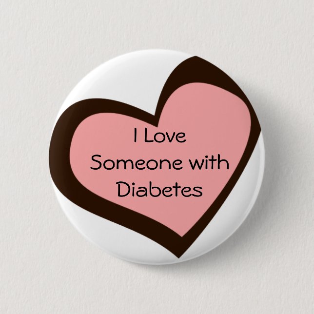Diabetes-Liebe-Button Button (Vorderseite)
