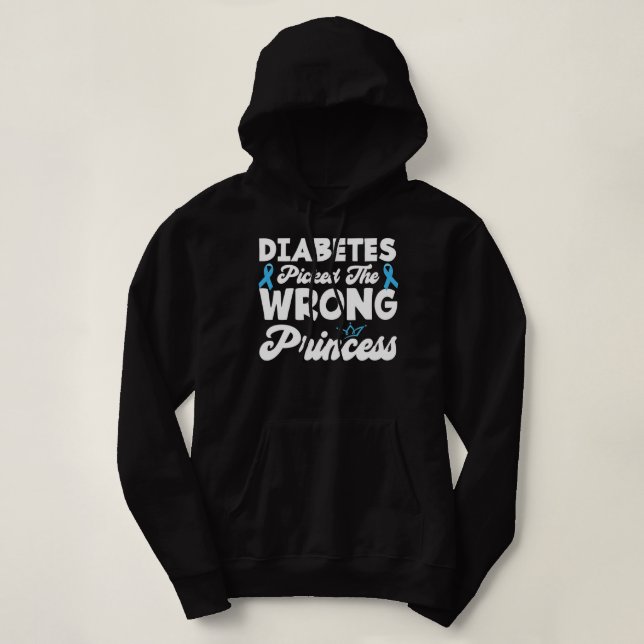 Diabetes löste das falsche T1D Diabetes-Bewusstsei Hoodie (Design vorne)