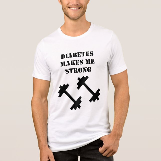 Diabetes makes me strong  Tri-Blend shirt (Vorderseite)