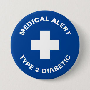 Diabetes Medizinische Warnhinweise Typ 2 Diabetike Button