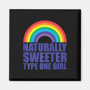 Diabetes Natürlich Sweeter Typ 1 Girl Rainbow T Magnet
