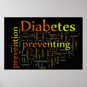 Diabetes Prävention von SCHWARZ Poster
