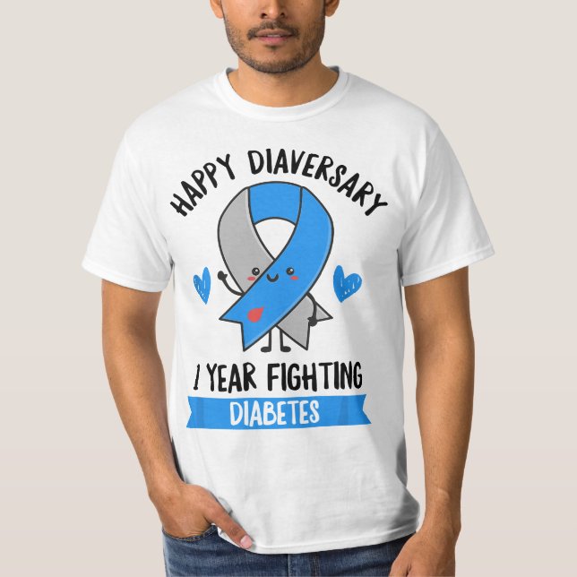 Diabetes Pun for a T1D Diabetic T-Shirt (Vorderseite)