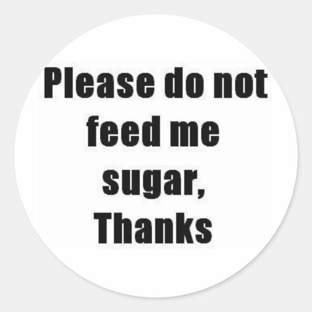 Diabetes Runder Aufkleber (Vorderseite)