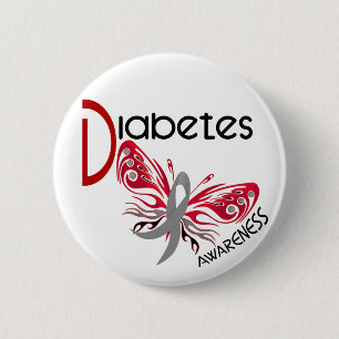 Diabetes SCHMETTERLING 3 Button