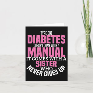 Diabetes-Schwester Typ 1 T1d Diabetikerinnen Karte