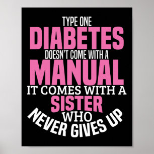 Diabetes-Schwester Typ 1 T1D Diabetikerinnen Poster