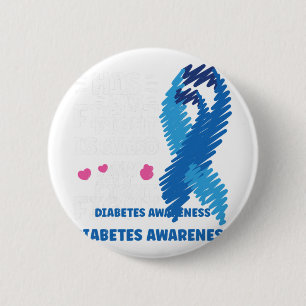 Diabetes Sein Kampf ist mein Kampf Bewusstsein Button