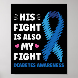 Diabetes Sein Kampf ist mein Kampf Bewusstsein Poster