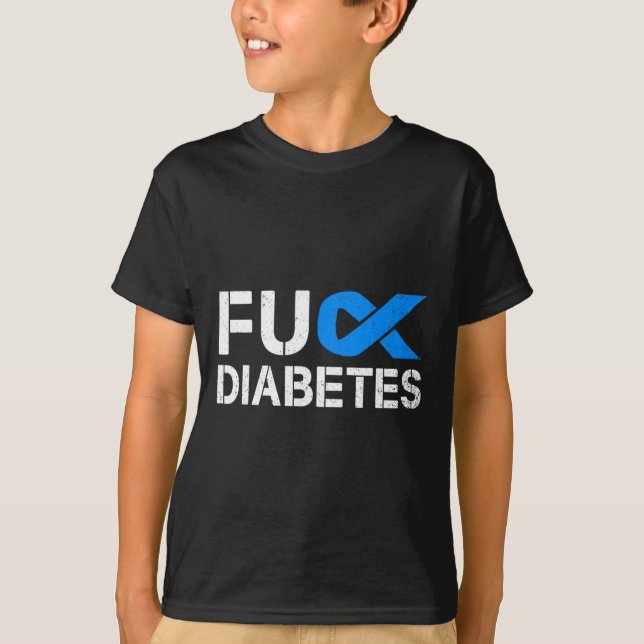 Diabetes-Sensibilisierungsband Typ 1 Zwei 2 T1D T-Shirt (Vorderseite)