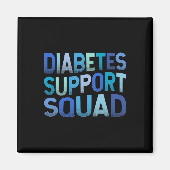 Diabetes Support Squad T1d Typ 1 Diabetes Erster T Magnet (Vorne)
