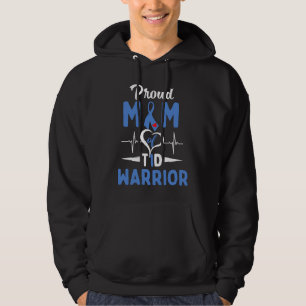 Diabetes T1D Bewusstseinsmonat Stolz Mutter Blaues Hoodie
