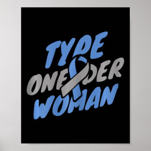 Diabetes - T1d Typ 1-Frau Poster