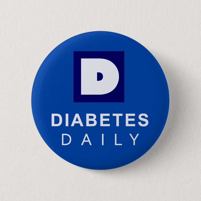 Diabetes-täglicher Knopf Button (Vorderseite)