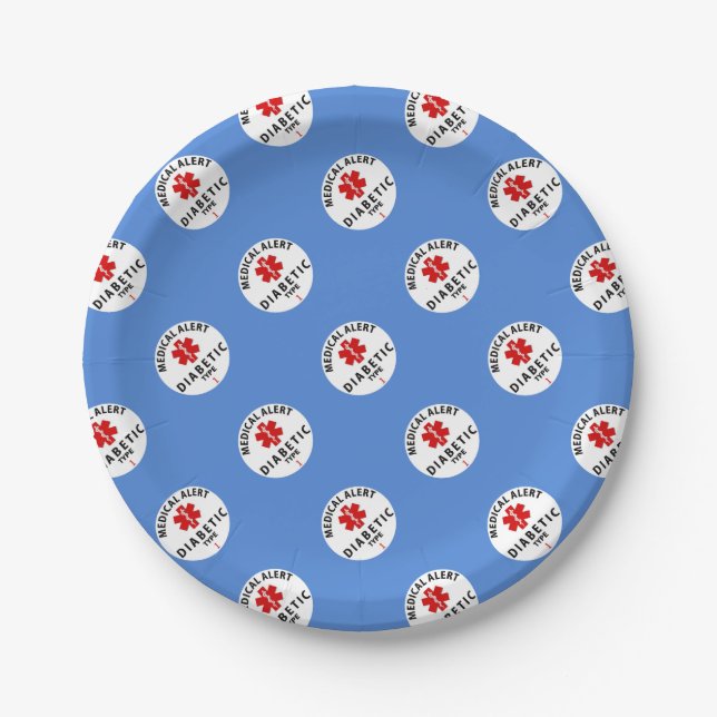 DIABETES-TYP 1 PAPPTELLER (Vorderseite)
