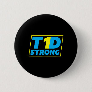 Diabetes Typ 1 starkes Bewusstsein Button