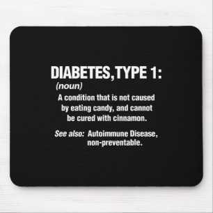 Diabetes Typ 1 T1d Diabetiker Definition Mousepad