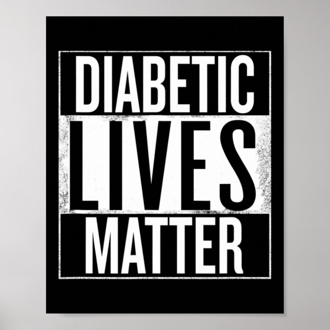 Diabetes Typ 1 und Typ 2 Poster (Vorne)
