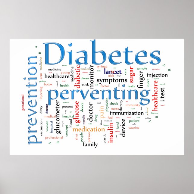 Diabetes und Prävention Poster (Vorne)