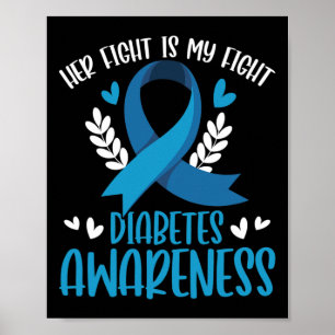 Diabetes unterstützt seinen Kampf ist mein Kampf g Poster