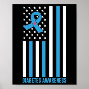 Diabetes-Unterstützung Typ 1 Diabetes-Bewusstsein Poster